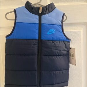 Nike Kids Two-Tone Blue Puffer Vest
